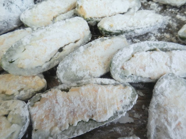 first coating- flour